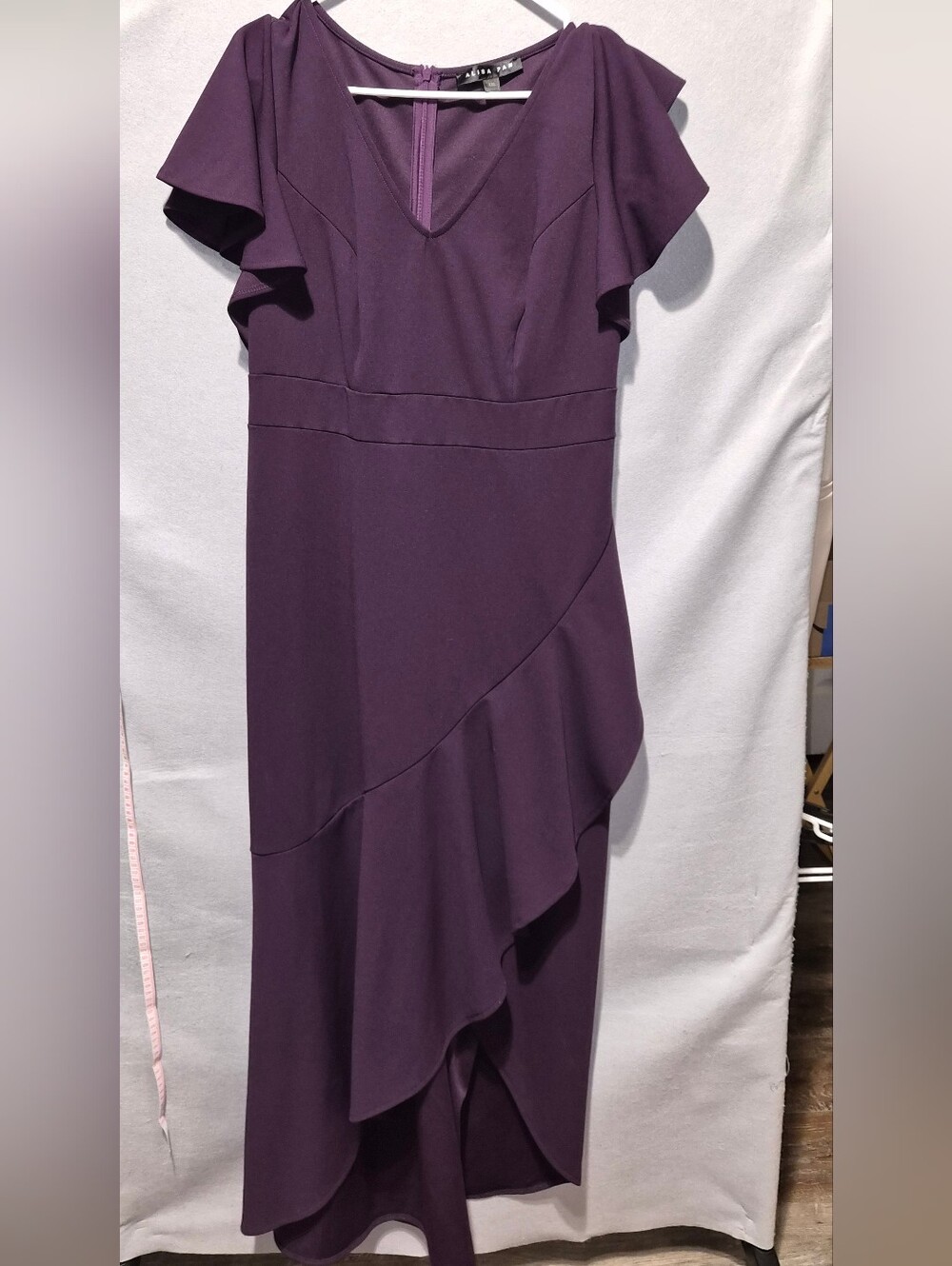 Alisa Pan Purple Ruffle Maxi Dress – Size XXL